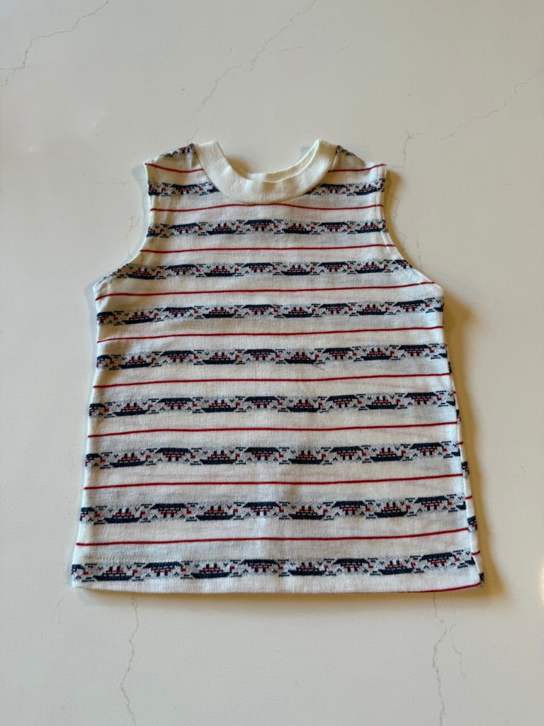 Vintage Red/White/Blue Tank Top from the 1960s