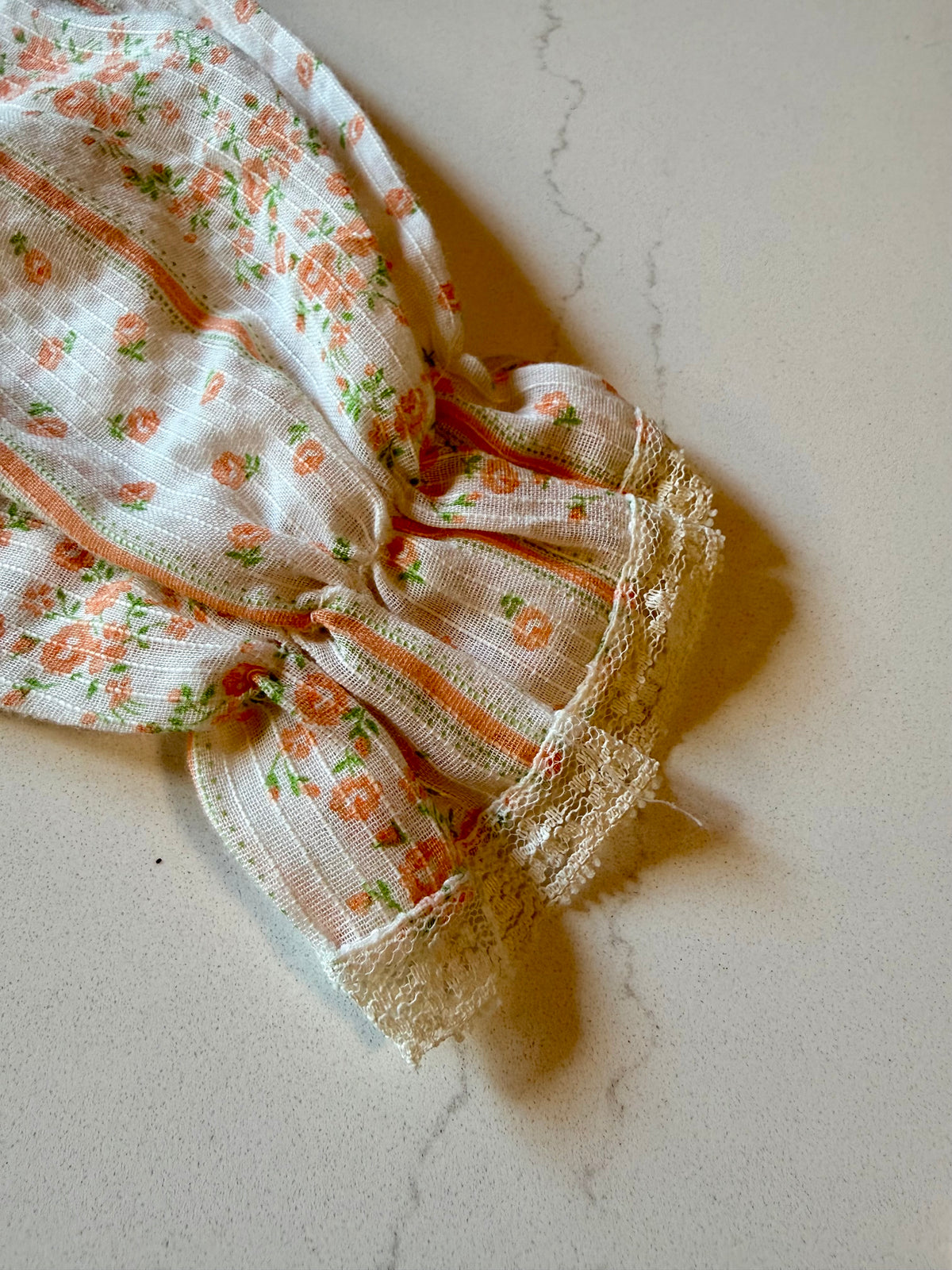 Vintage 6X Peach Dress with Pearl Buttons