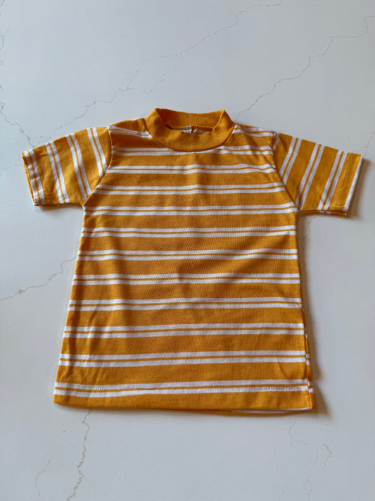 Vintage 4T Orange Striped T-Shirt from the 1960s