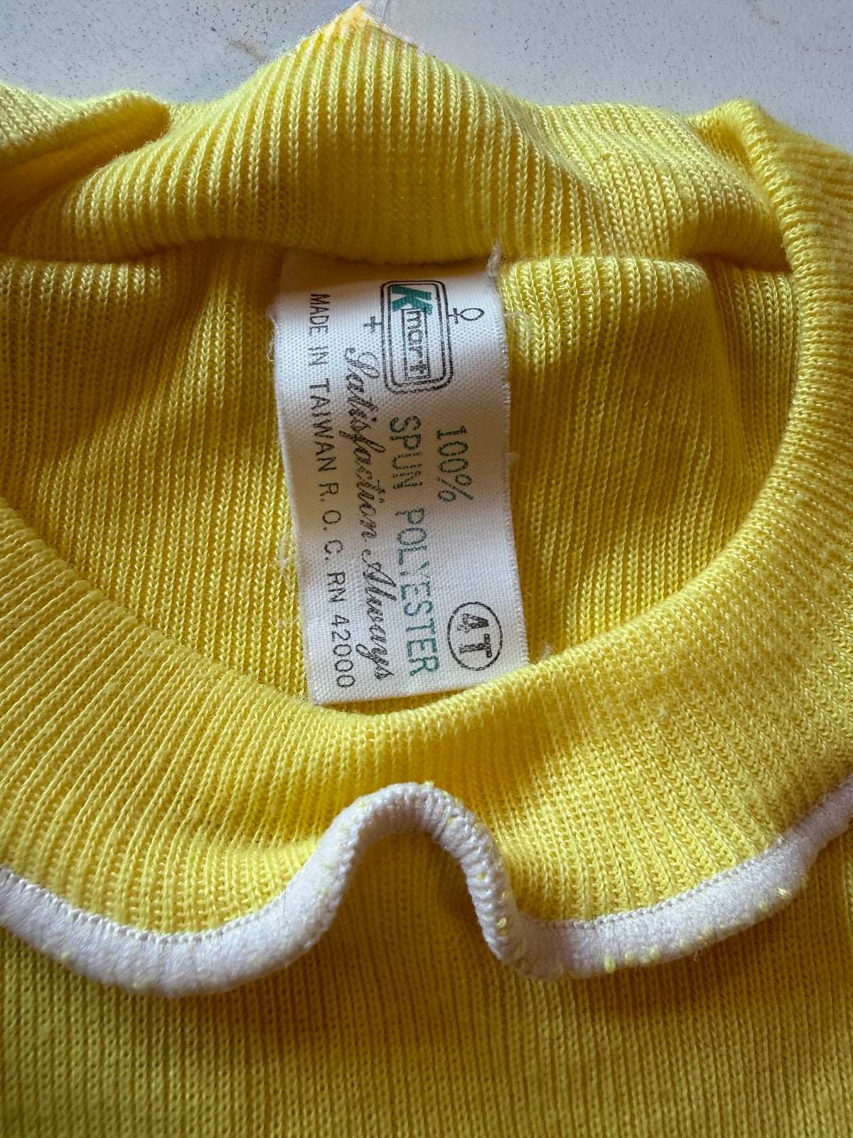 Vintage 4T Yellow Crop Top