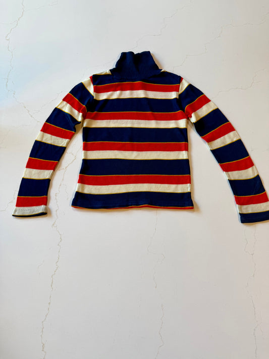 Vintage Striped Turtleneck Sweater from the 1960s