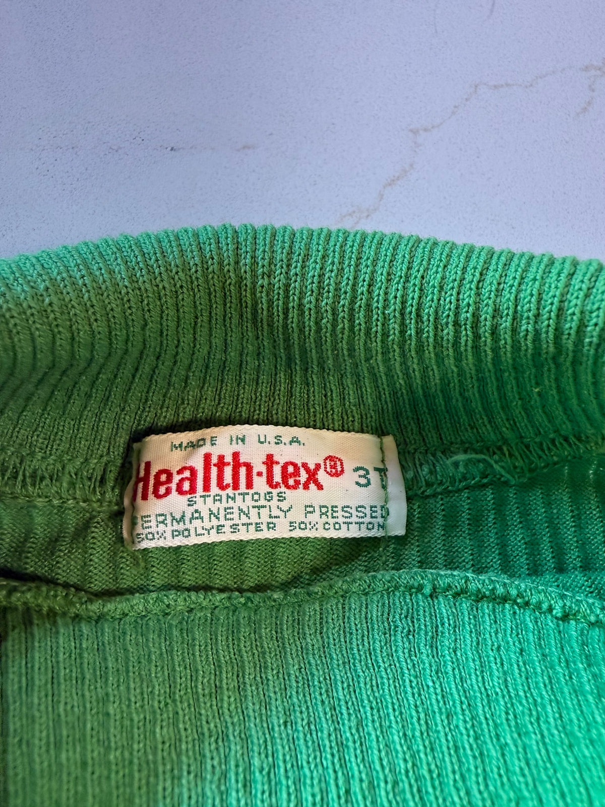 Vintage Kids Green Health-Tex Long Sleeve Turtleneck from the 1960s