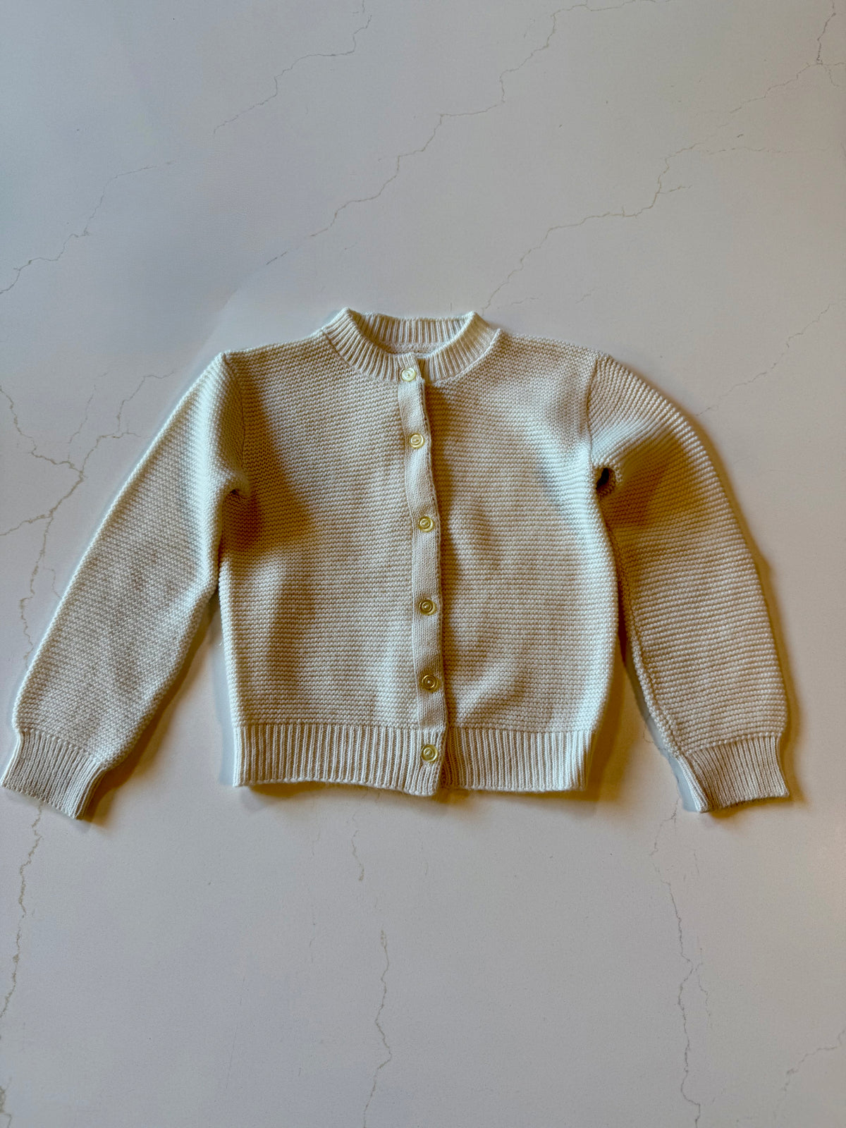 Vintage White Button Up Cardigan from the 1960s