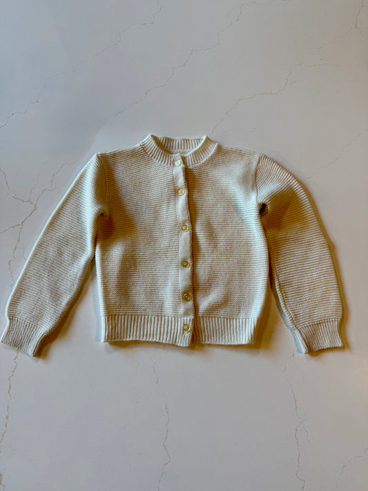 Vintage White Button Up Cardigan from the 1960s