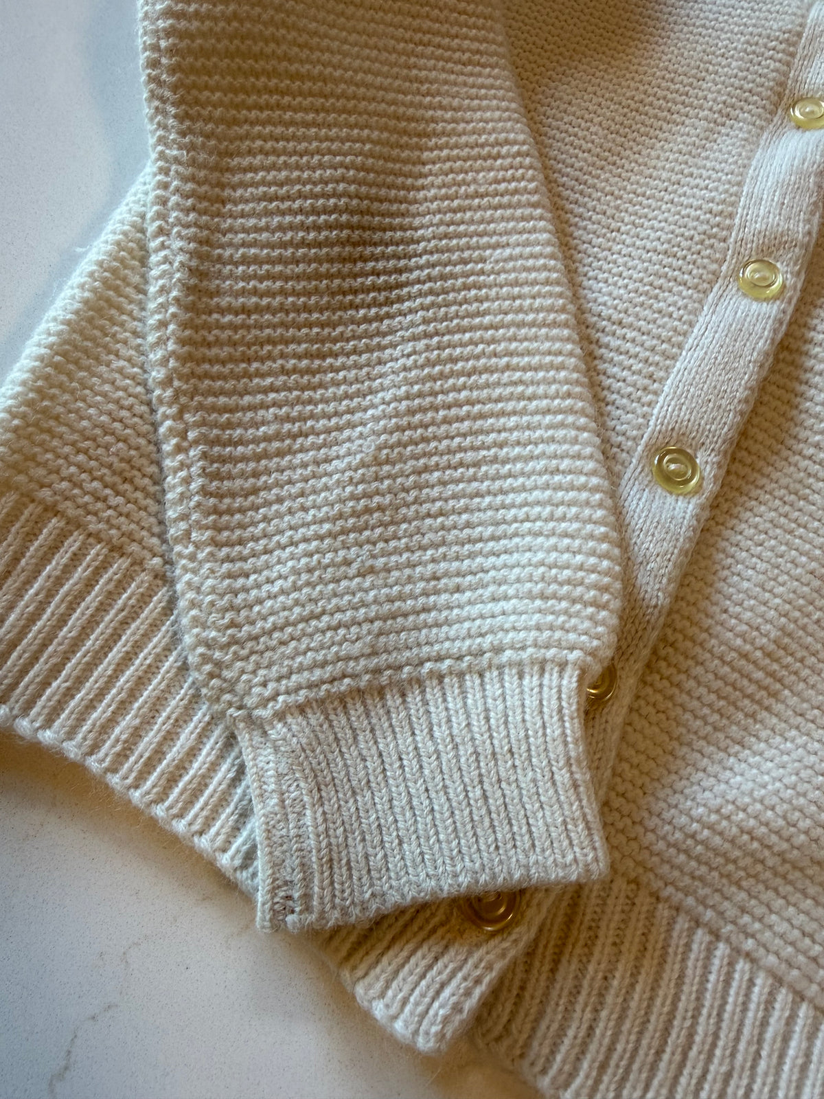 Vintage White Button Up Cardigan from the 1960s