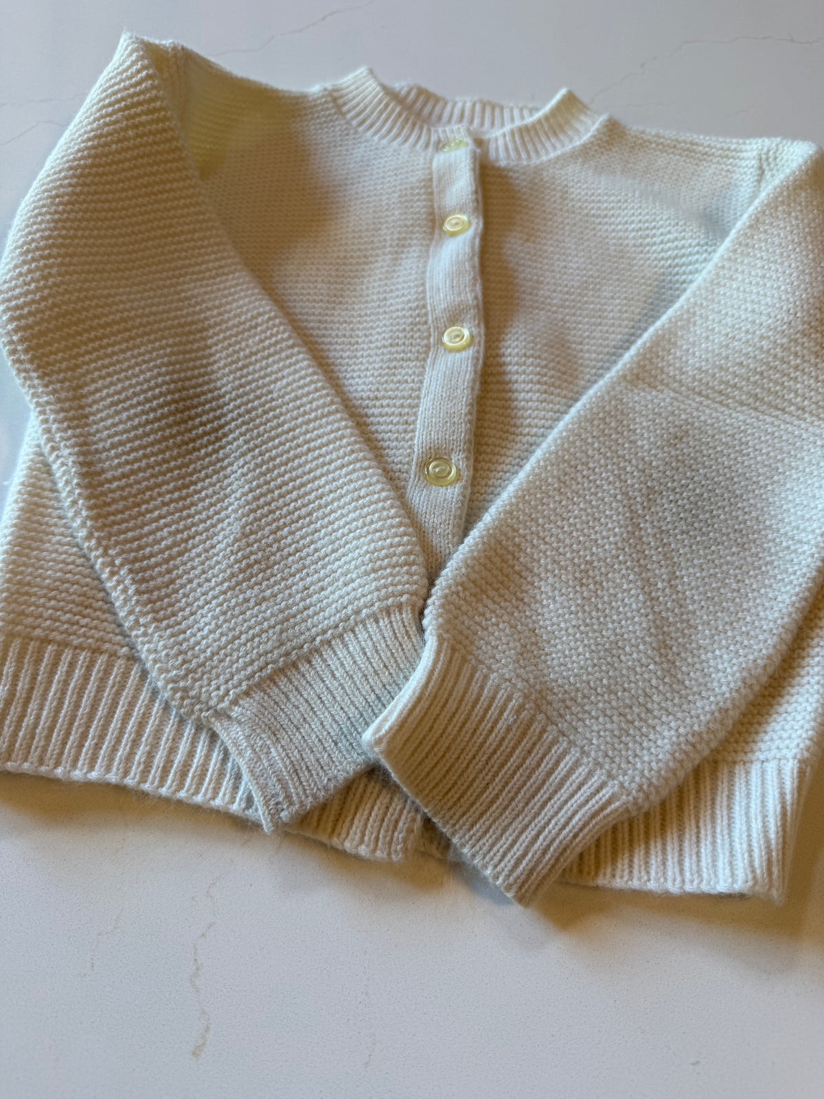 Vintage White Button Up Cardigan from the 1960s