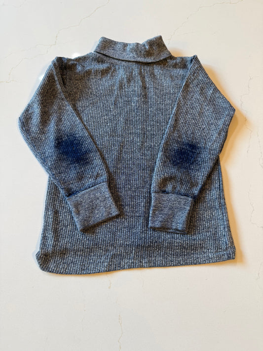 Vintage Navy Heather Long Sleeve Turtleneck from the 1960s