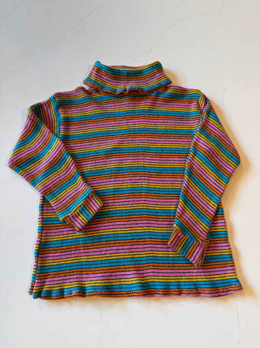 Vintage Home Sewn Striped Turtleneck from the 1960s