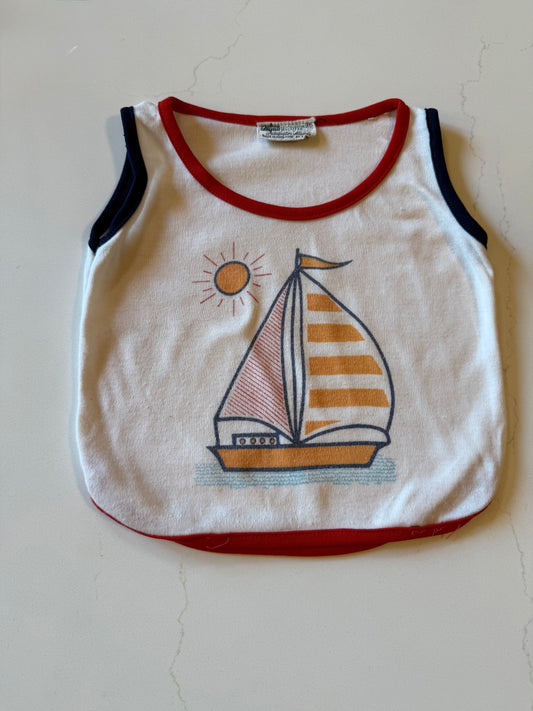 Vintage 4T Sailboat Tank Top from the 1960s