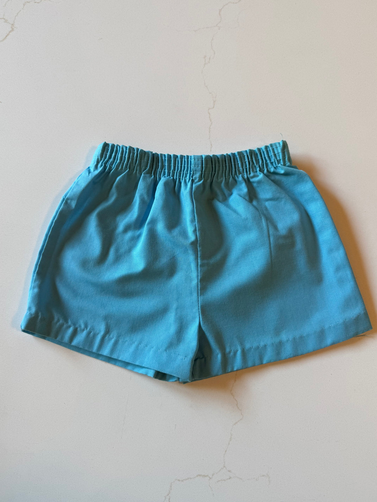 Vintage Kids Blue Elastic Waist Shorts 24 Months