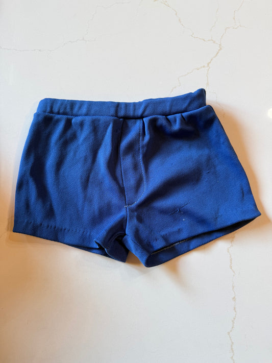 Vintage Kids  Royal Blue Elastic Waist Shorts from the 1960s