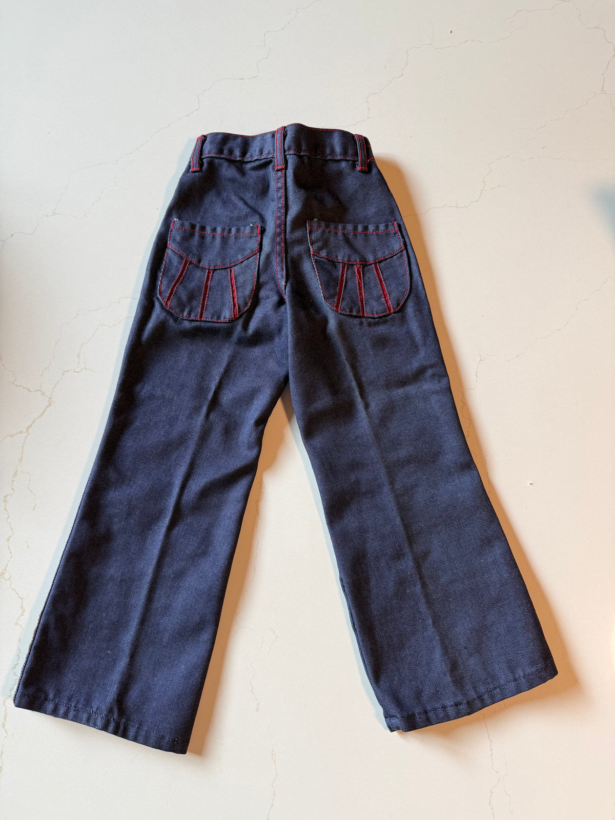 Vintage Kids Denim Jeans with Red Zipper sfrom the 1960s