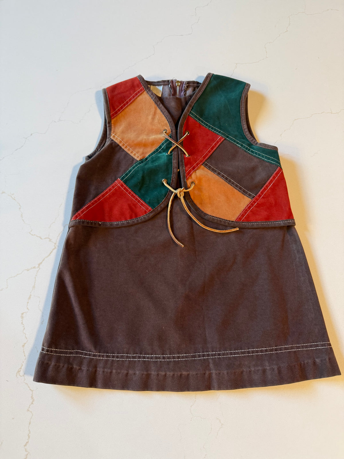 Vintage Pseudo Suede Girls Jumper from the 1960s