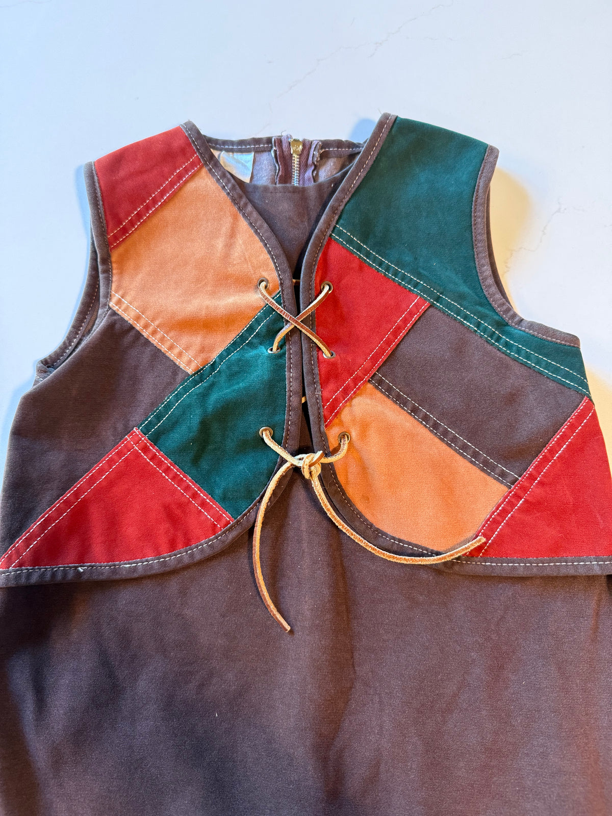 Vintage Pseudo Suede Girls Jumper from the 1960s