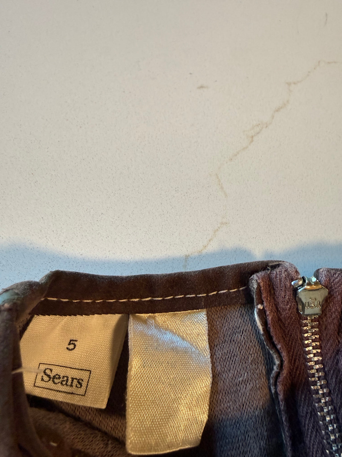 Vintage Pseudo Suede Girls Jumper from the 1960s