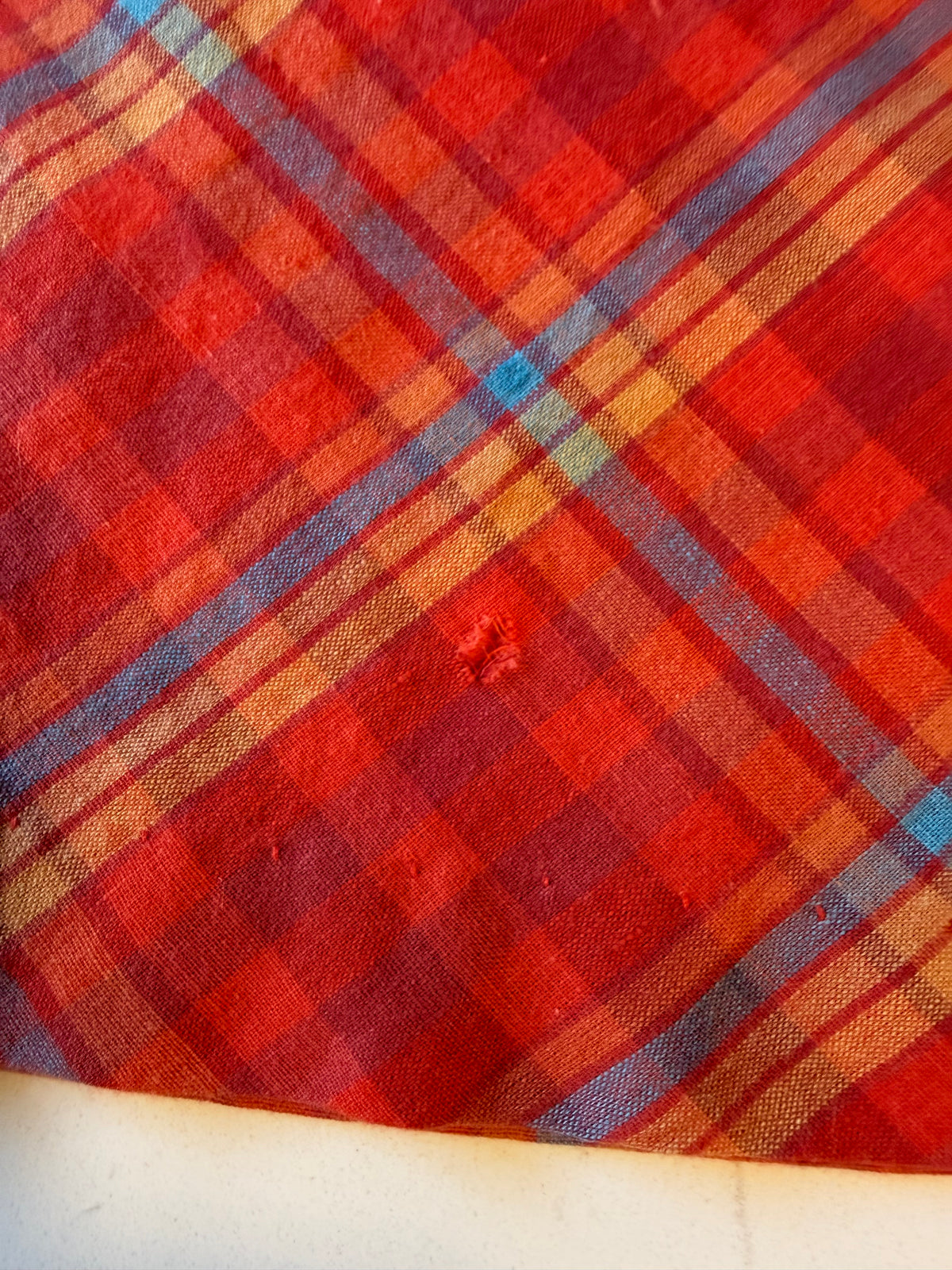 Vintage Girls Red Plaid Dress from the 1960s