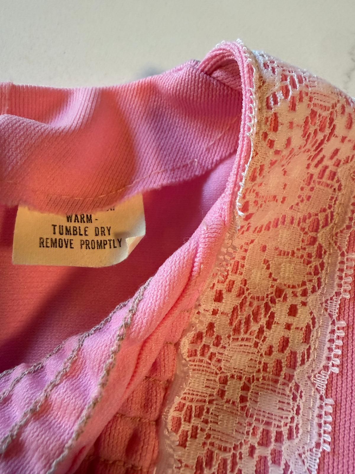 Vintage Pink  Short Sleeve Girls Dress from the 1960s