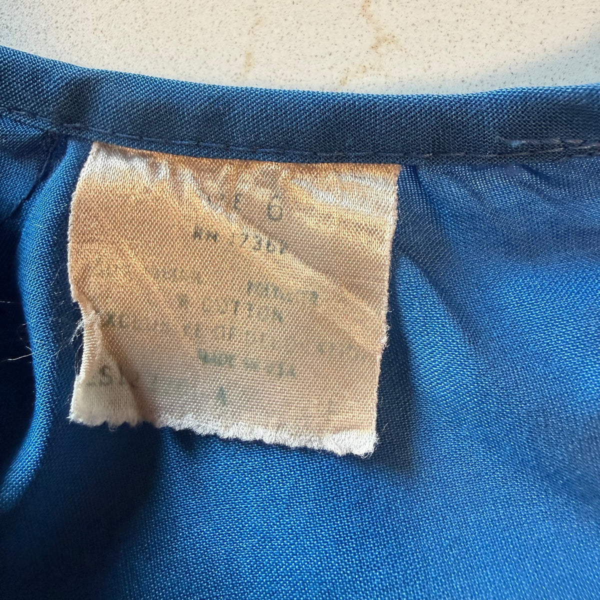 Vintage Royal Blue Girls Dress from the 1960s