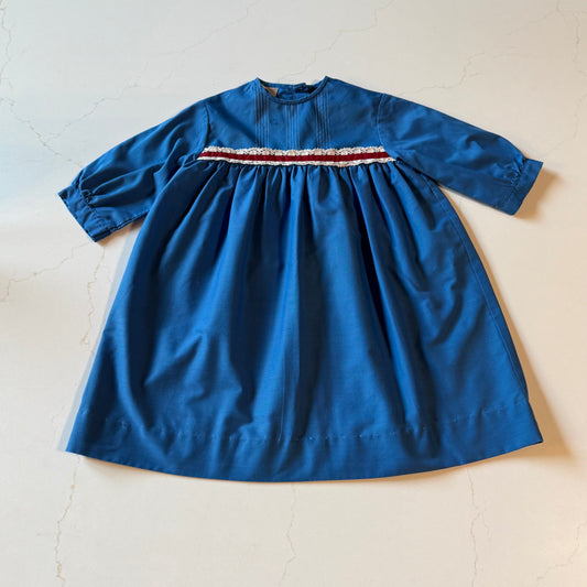 Vintage Royal Blue Girls Dress from the 1960s