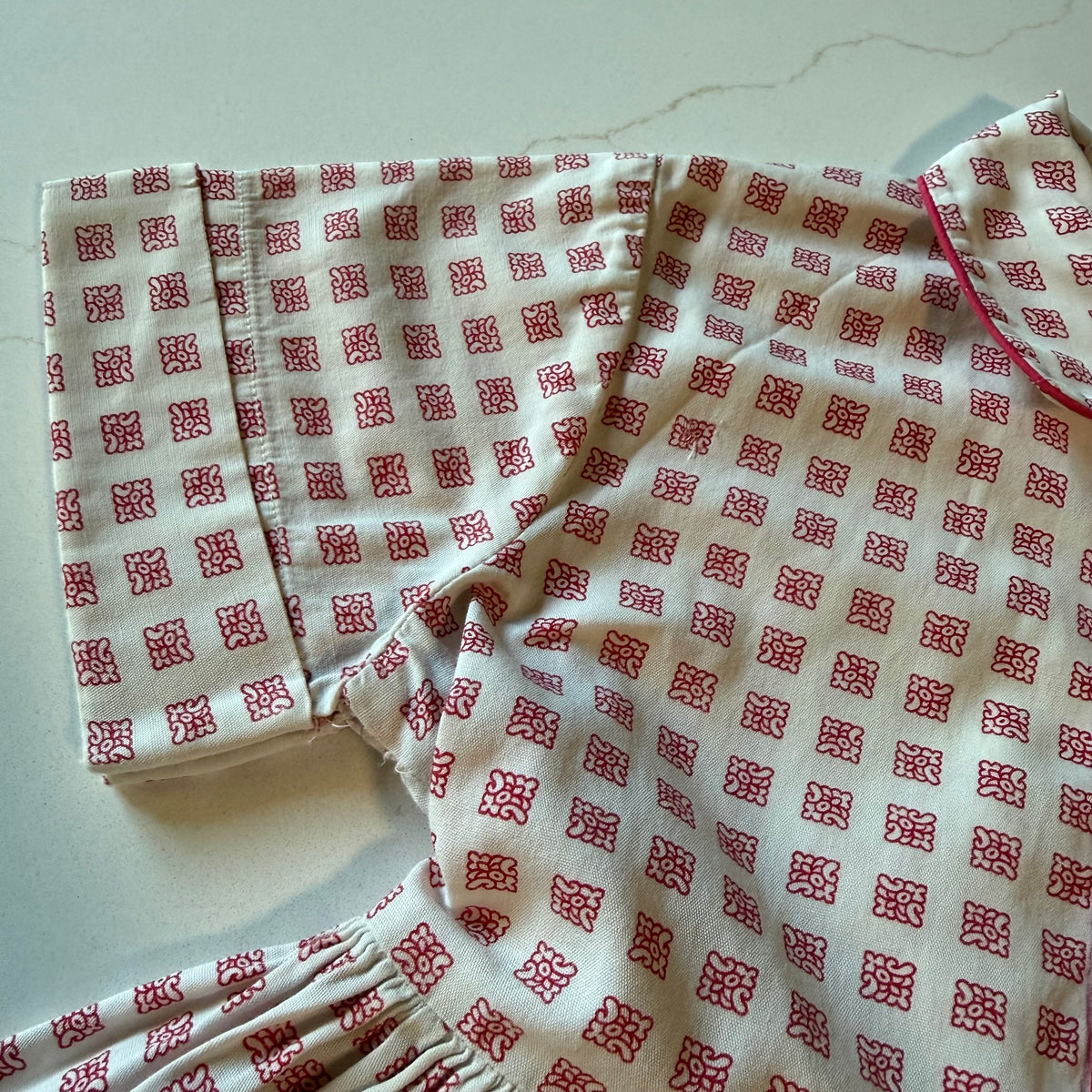 Vintage Red and White Girls Dress from the 1960s