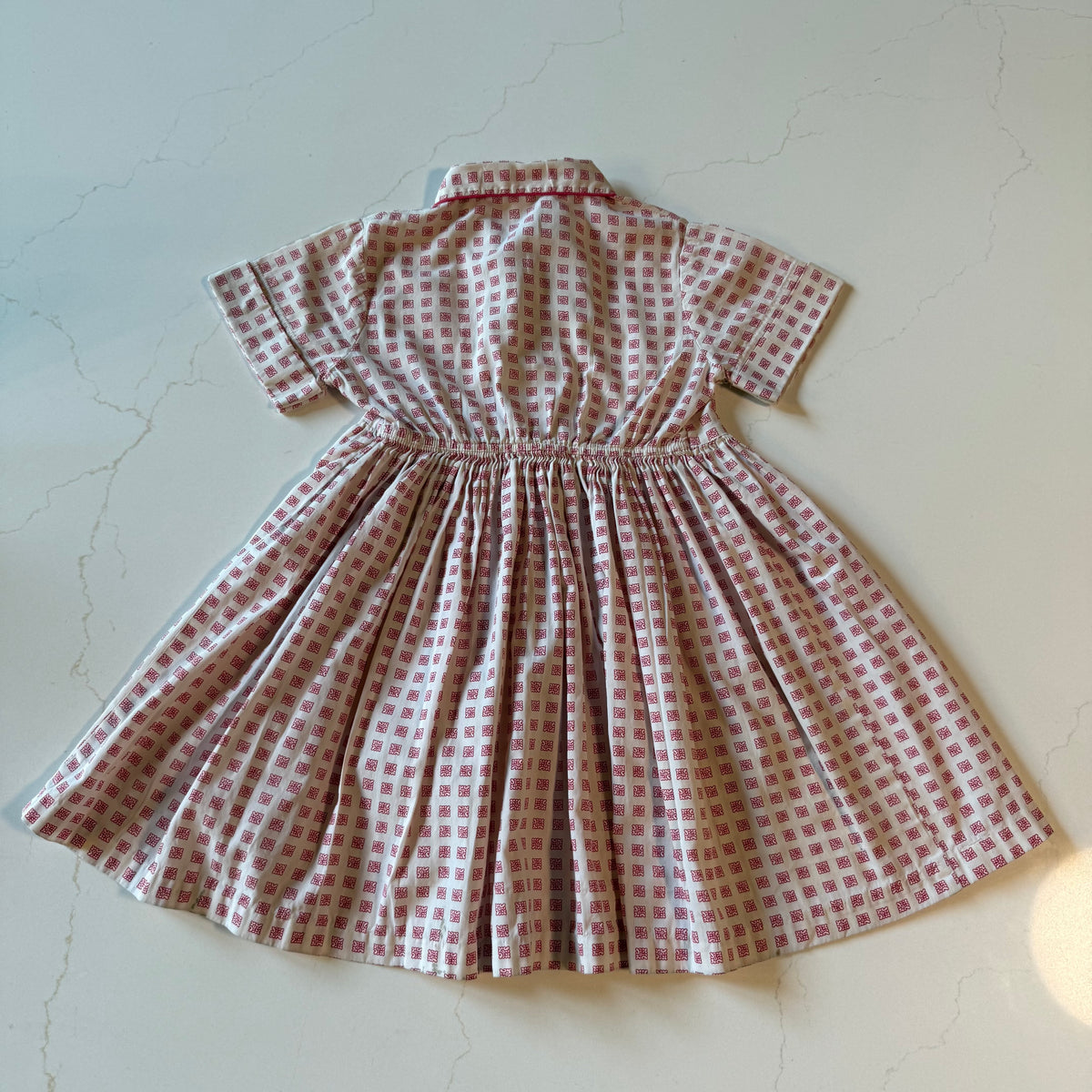 Vintage Red and White Girls Dress from the 1960s