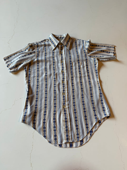 Vintage M Men's Short Sleeve Button Up  Shirt from the 70s