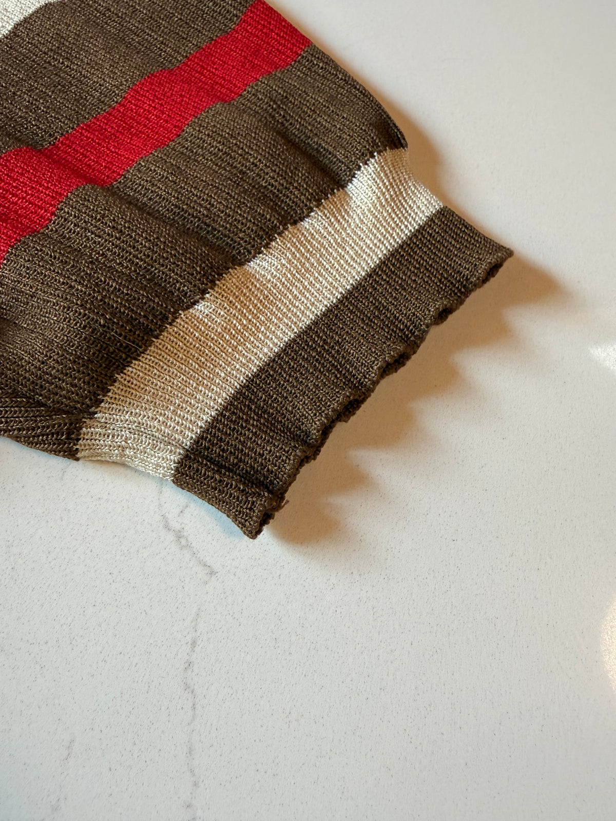 XL Vintage 60s Striped Short Sleeve Polo shirt