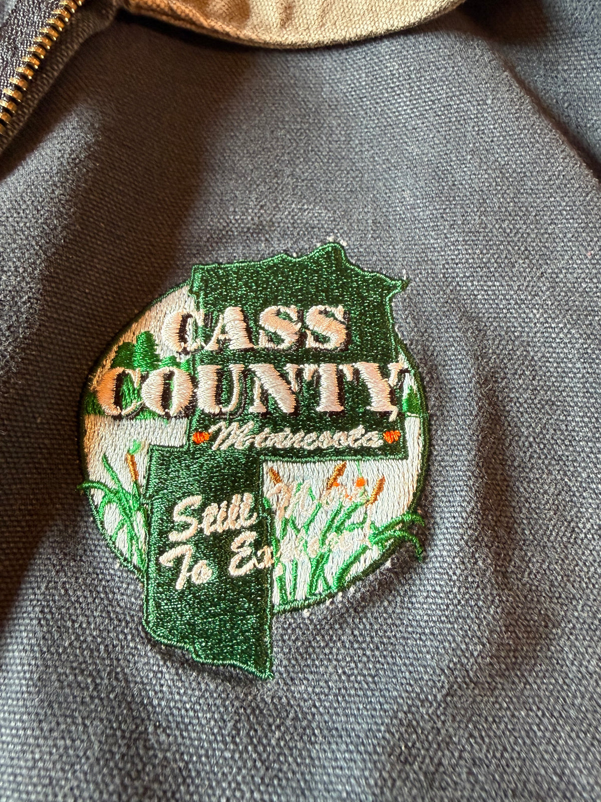 Vintage XL Navy Canvas Work Jacket