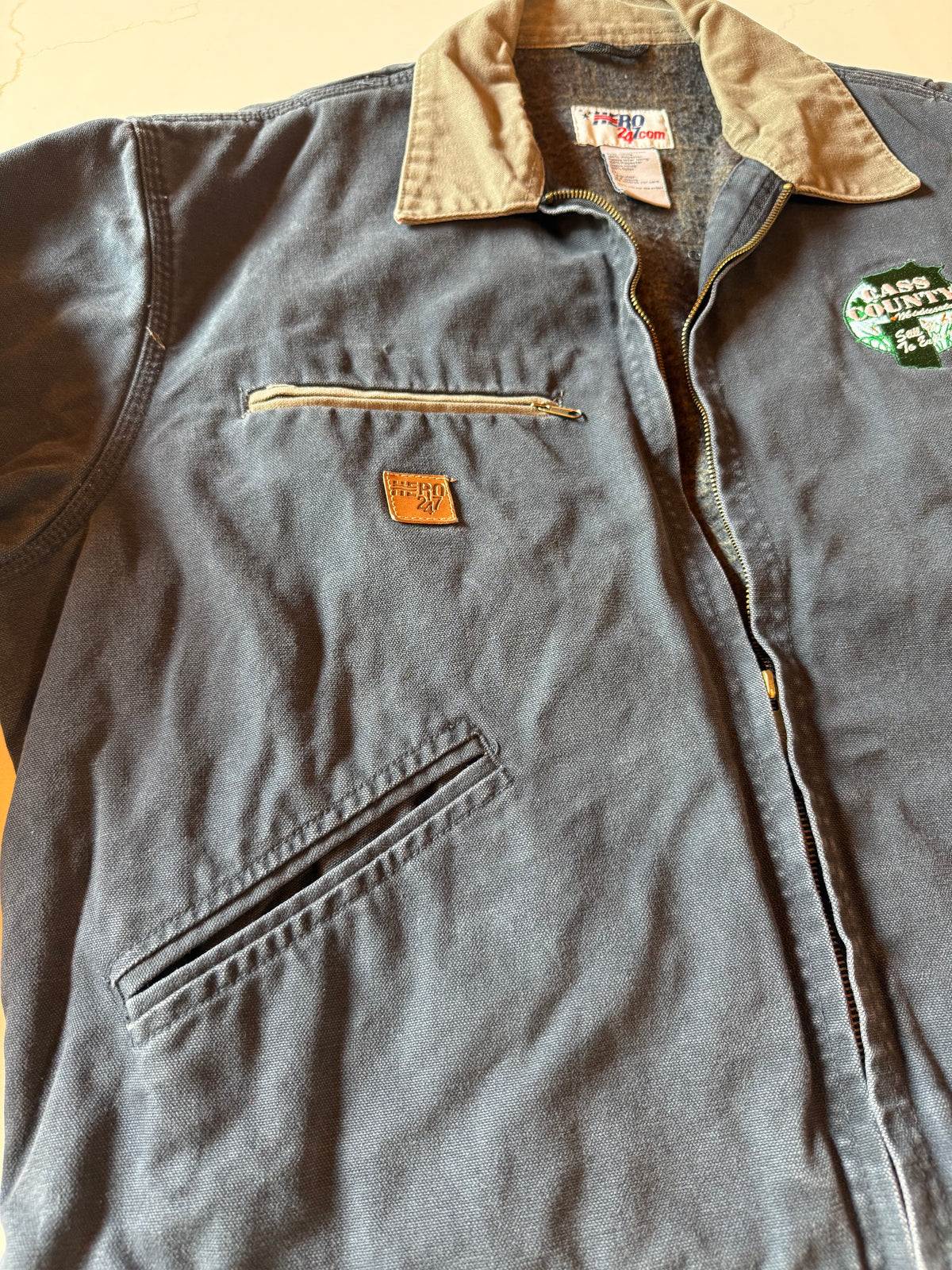 Vintage XL Navy Canvas Work Jacket