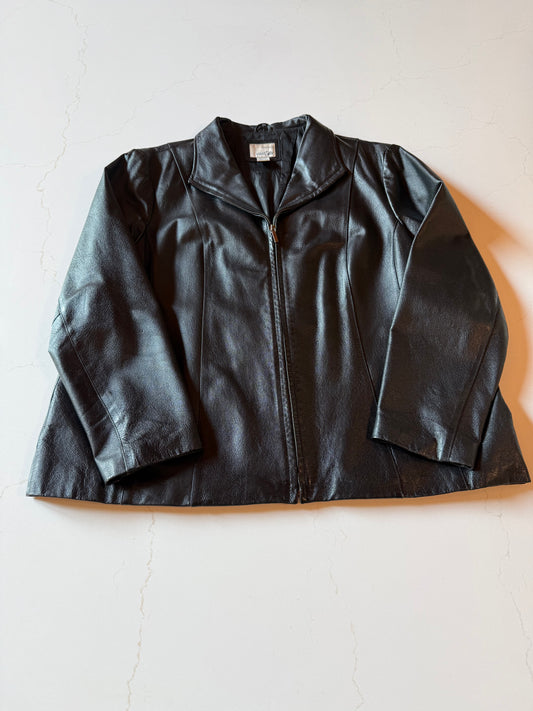 Vintage XXL Brown Genuine Leather Jacket