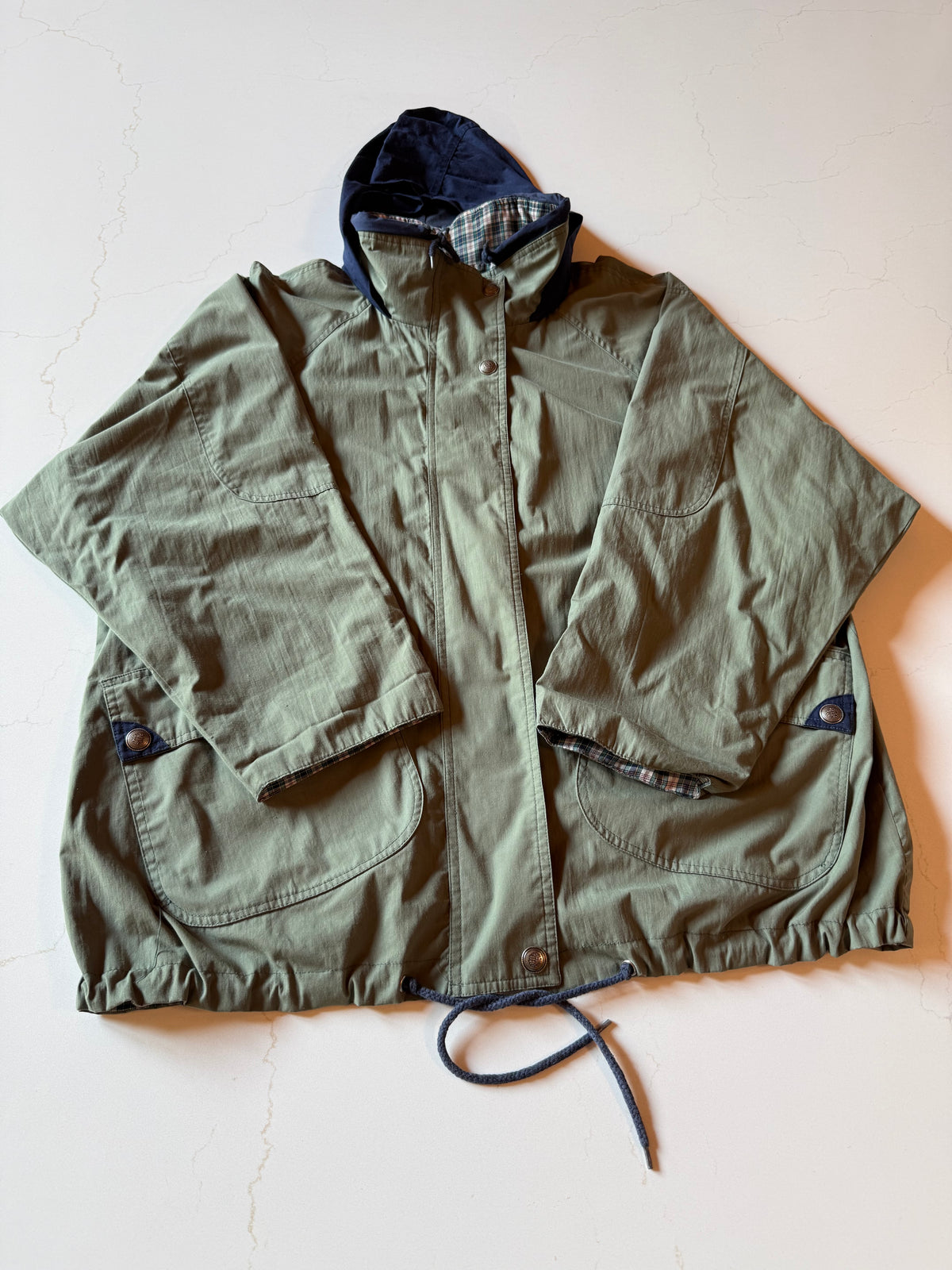 Vintage L Green Reversible Jacket