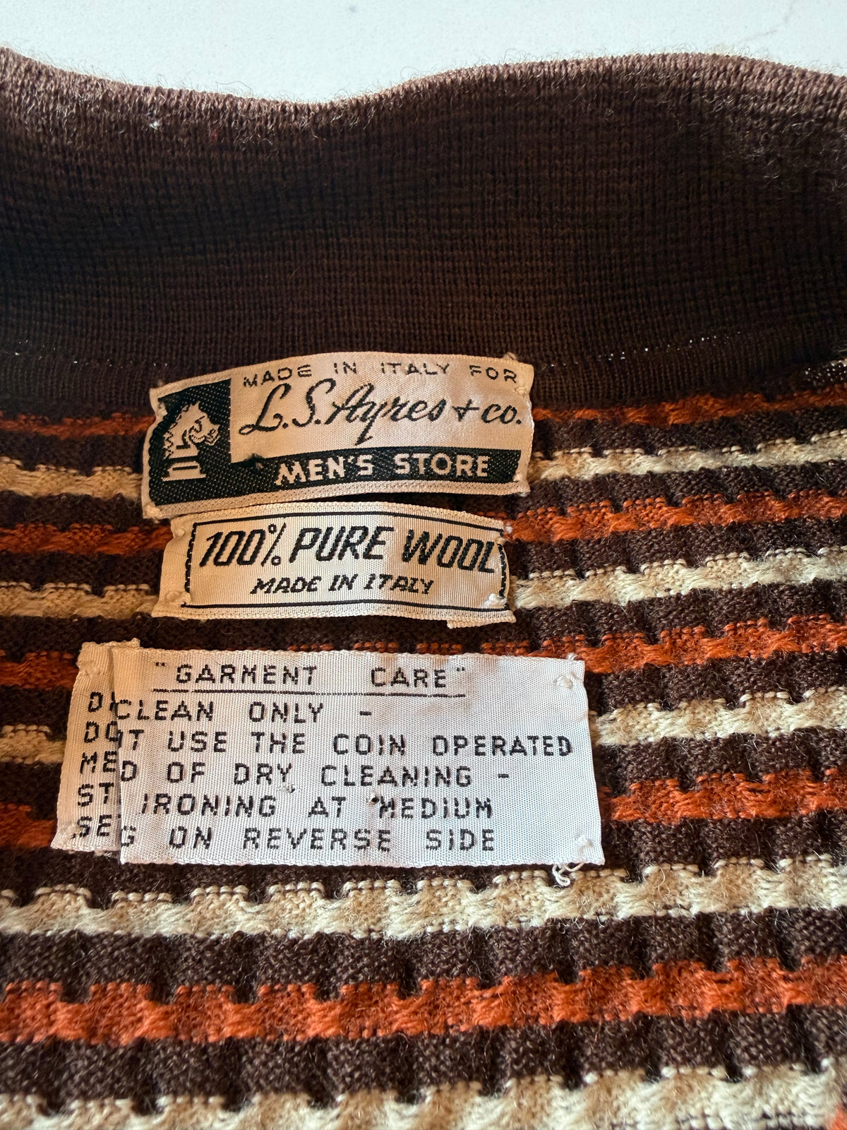 Vintage XL Long Sleeve 100% Wool Sweater from the 70s