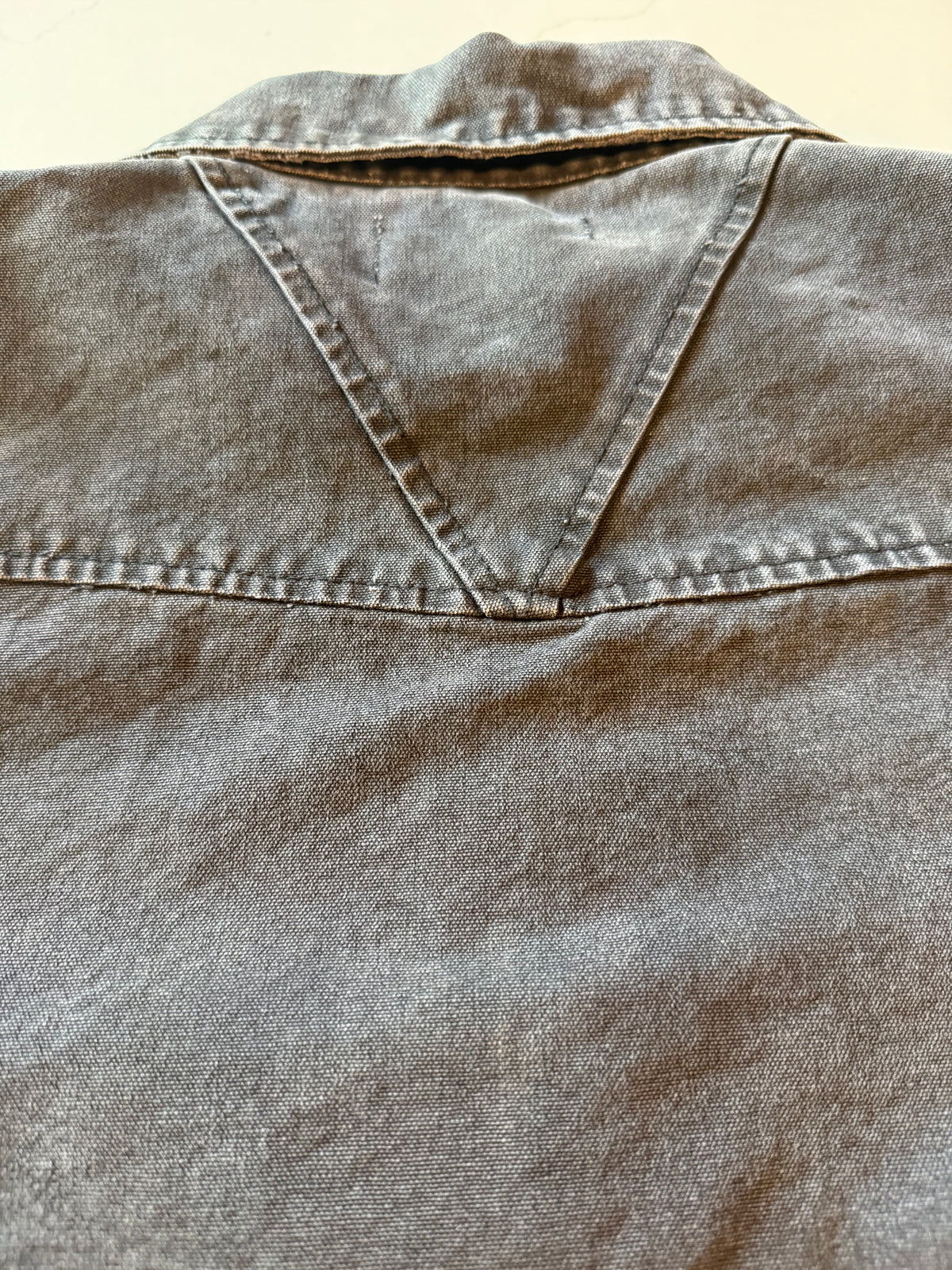 New M Distressed Black Canvas Work Jacket