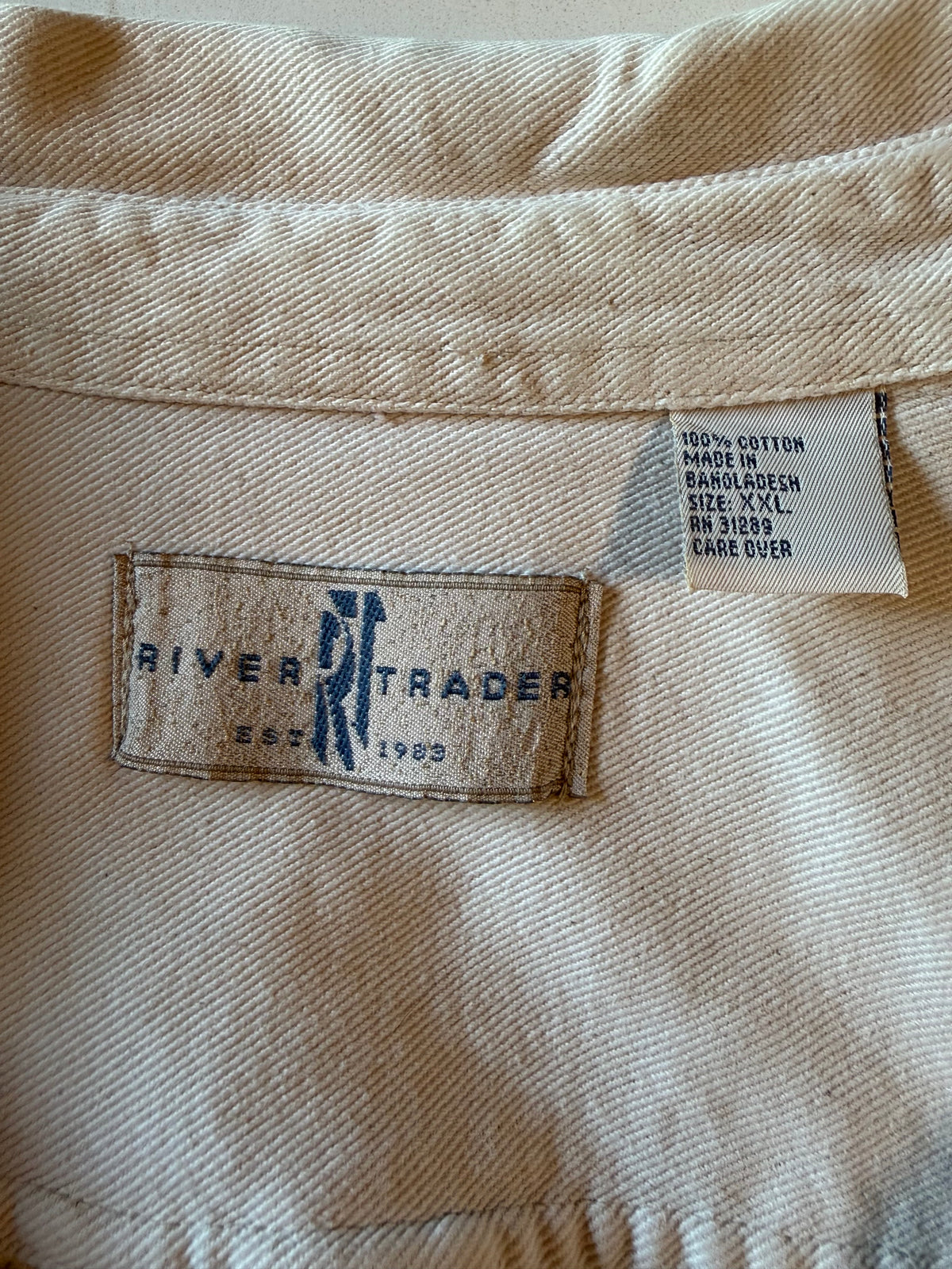 Vintage XXL Long Sleeve Canvas Button Up Shirt
