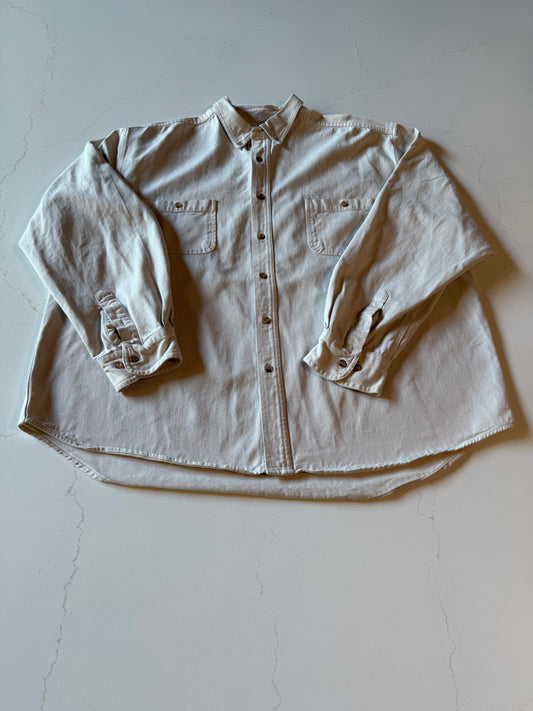Vintage XXL Long Sleeve Canvas Button Up Shirt