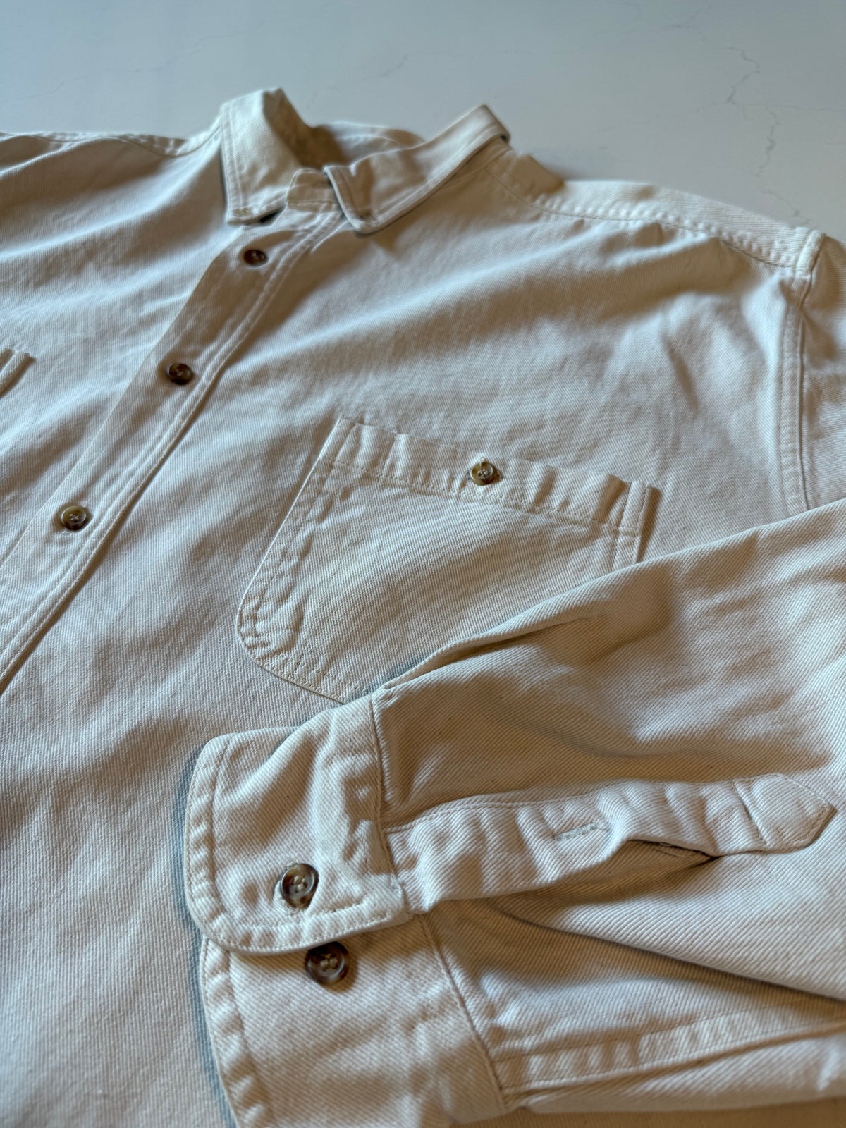 Vintage XXL Long Sleeve Canvas Button Up Shirt