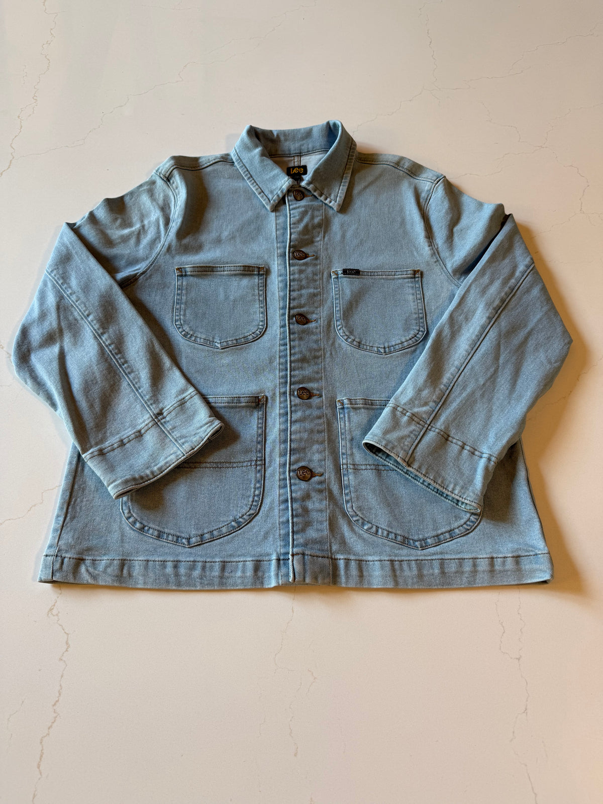 Vintage L Lee Light Wash Denim Barn Jacket