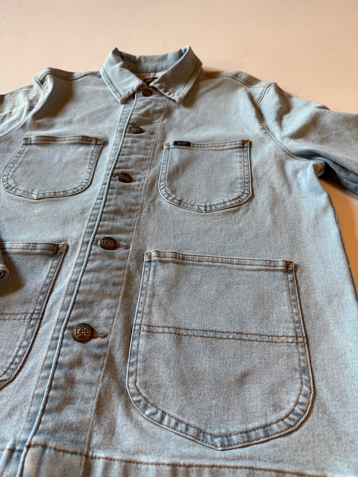Vintage L Lee Light Wash Denim Barn Jacket