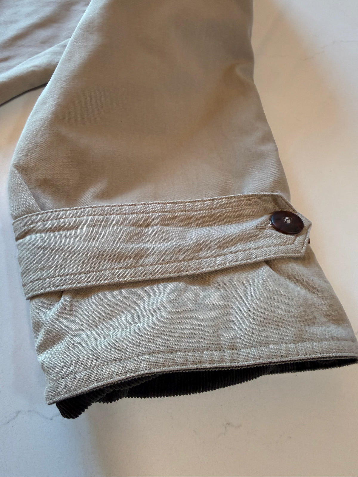 Vintage L Tan Barn Coat  Navy Canvas Work Jacket from the 90s