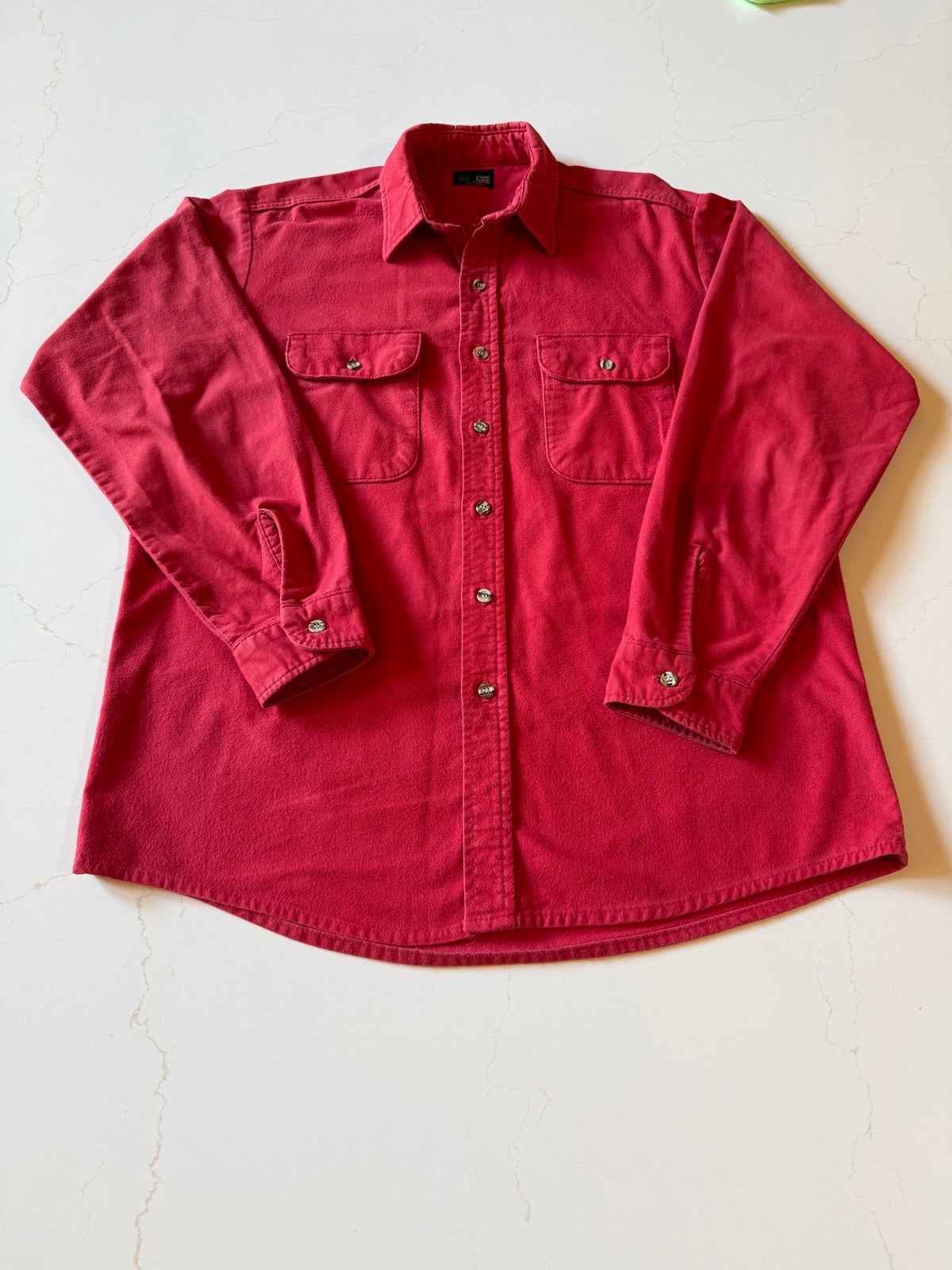 Vintage L Long Sleeve Flannel Chamois Button Up Shirt from the 90s