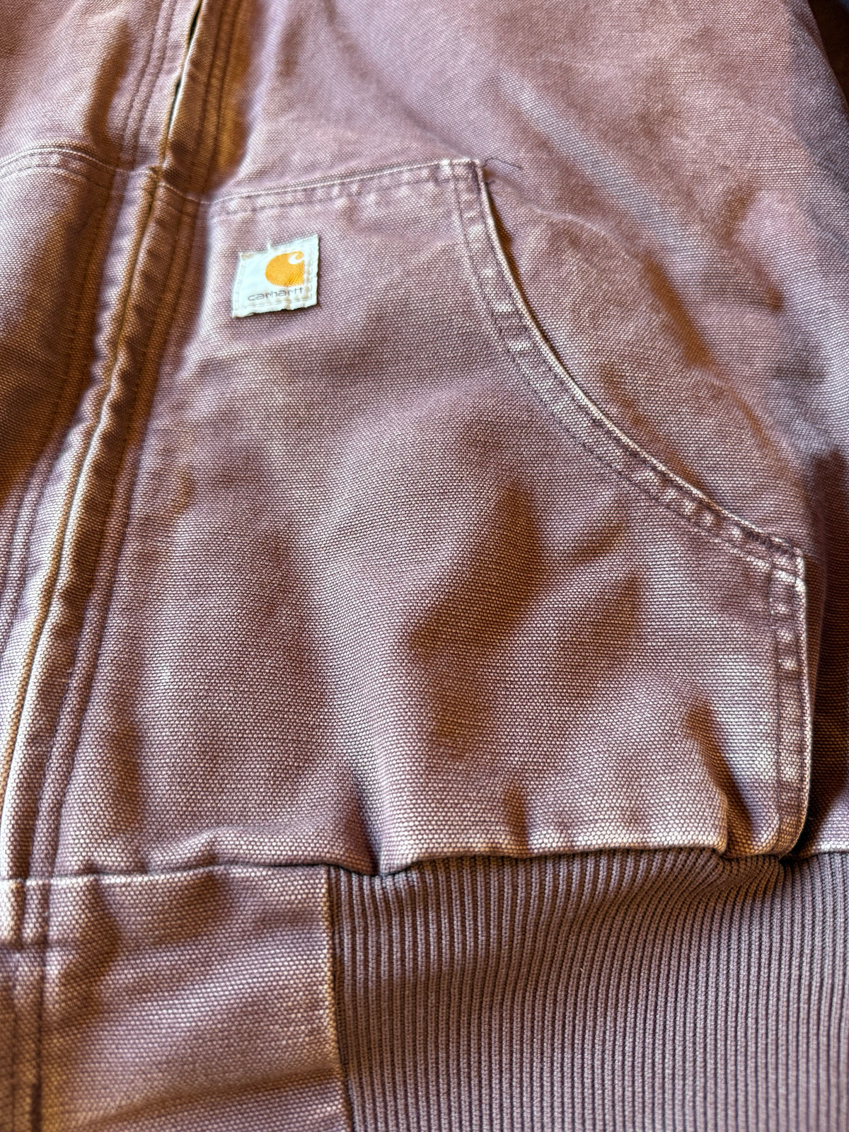 Vintage M Purple Distressed Carhartt Canvas Work Jacket